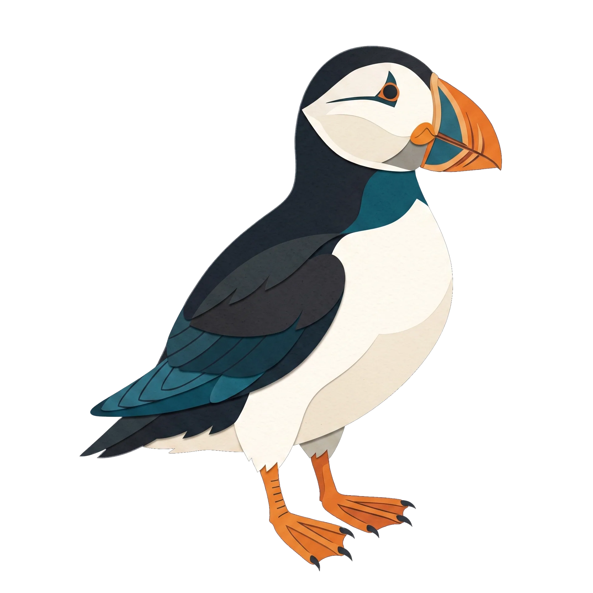 Stylized illustration of the Atlantic Puffin