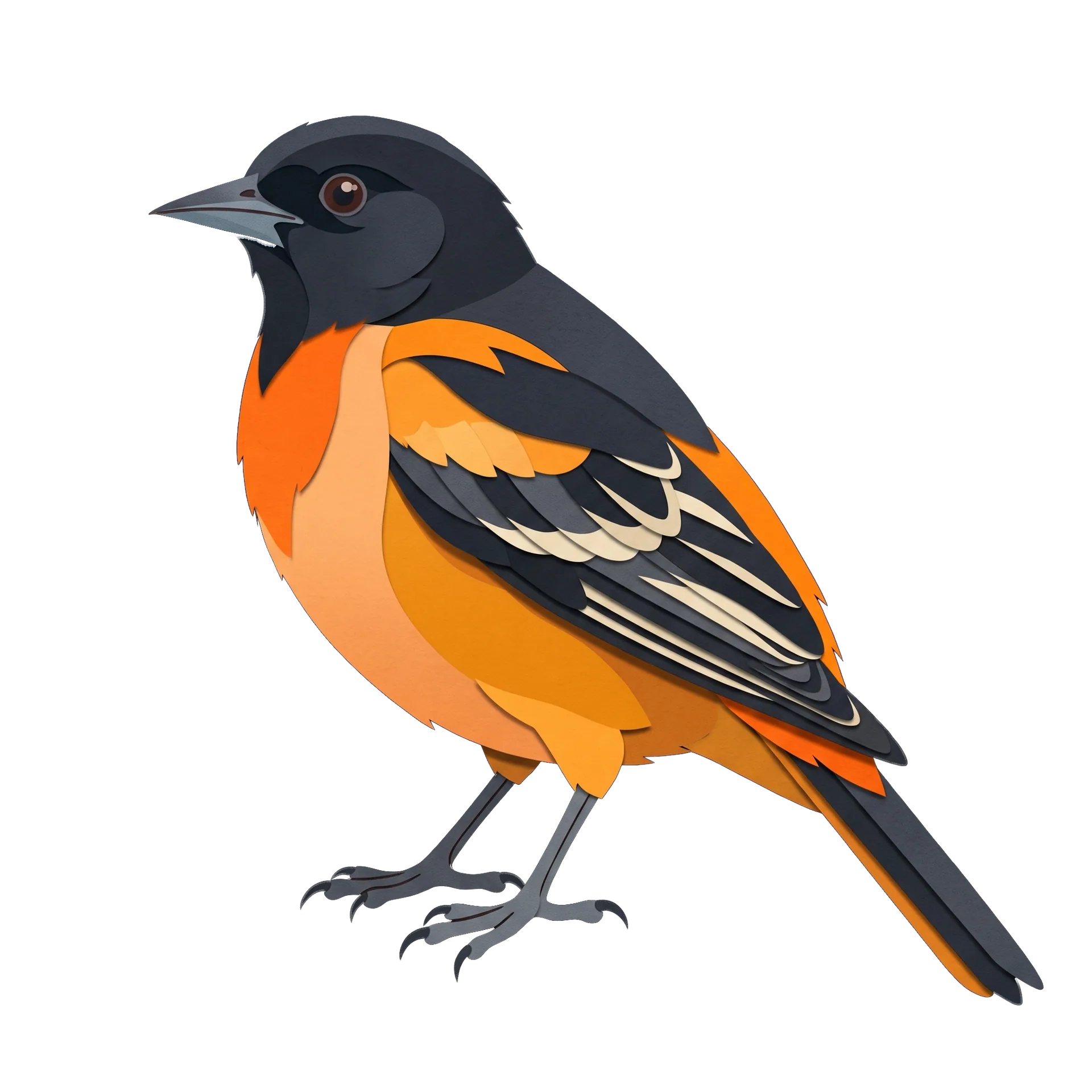 Stylized illustration of the Baltimore Oriole
