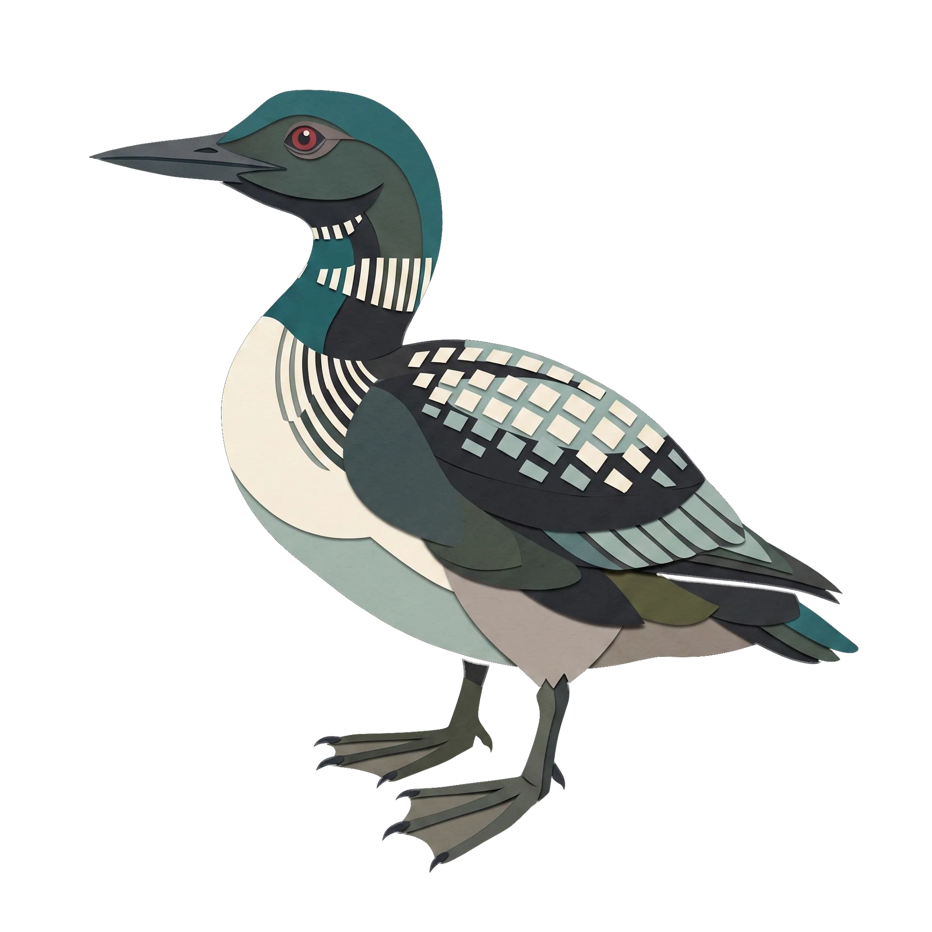 Stylized illustration of the Common Loon