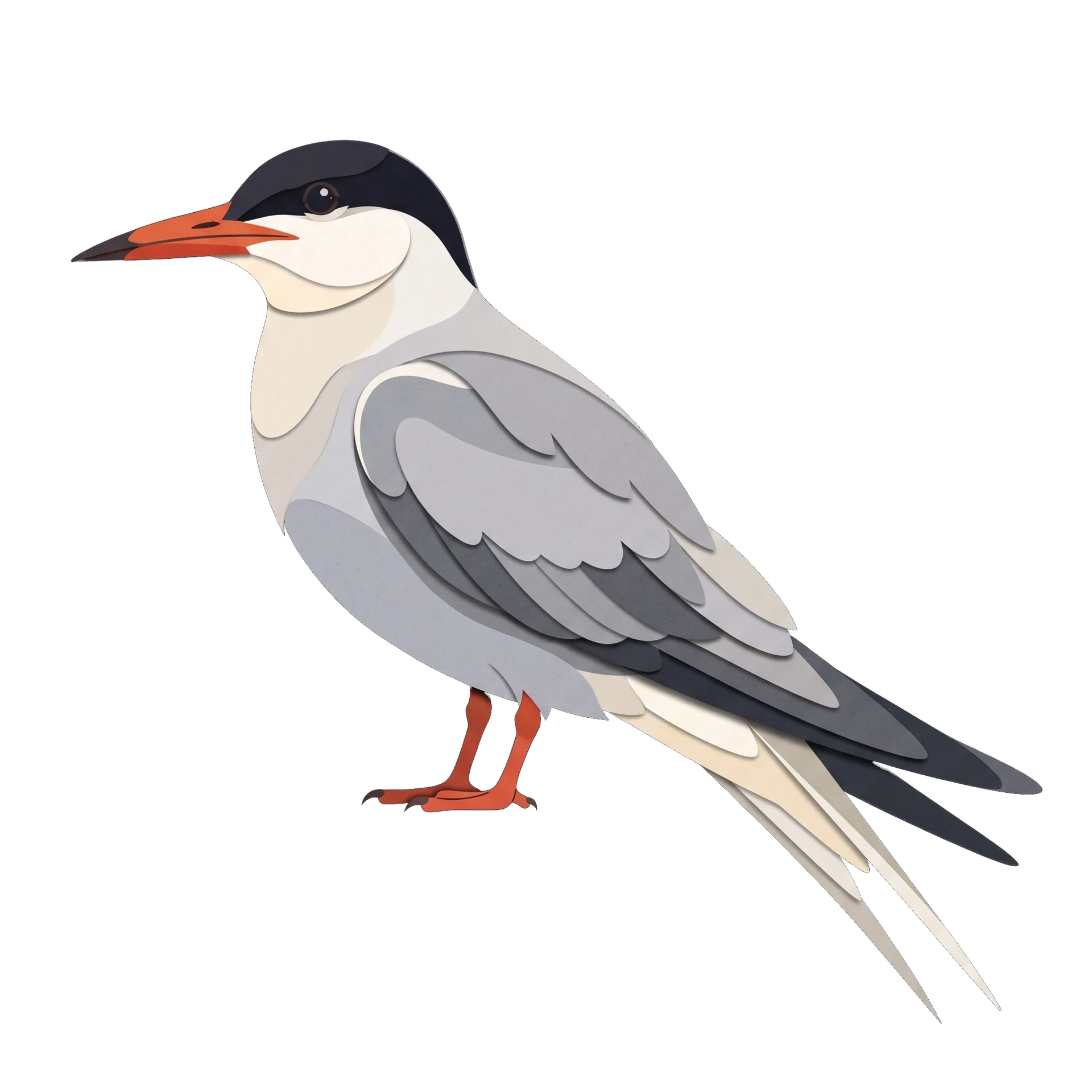 Stylized illustration of the Common Tern