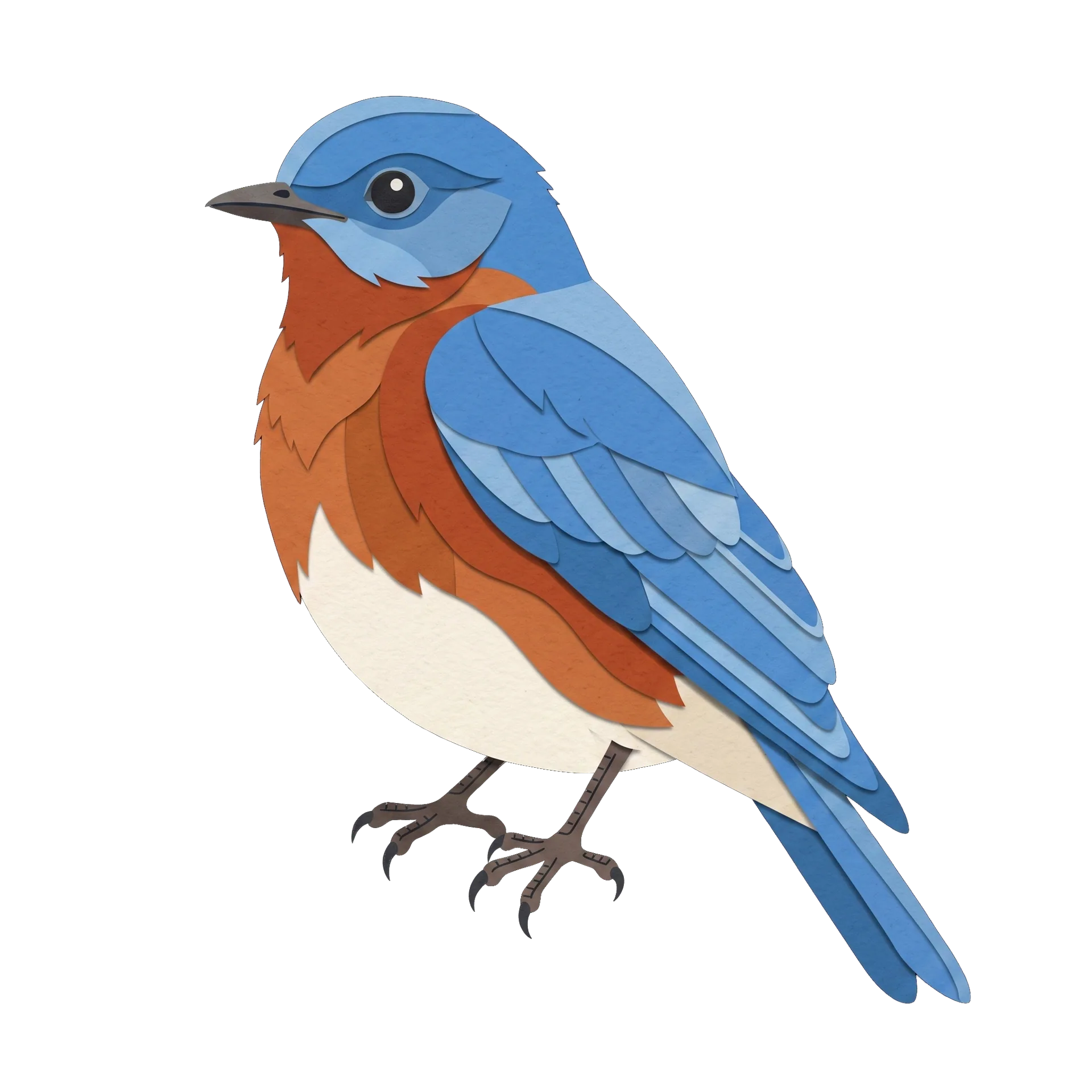 Stylized illustration of the Eastern Bluebird