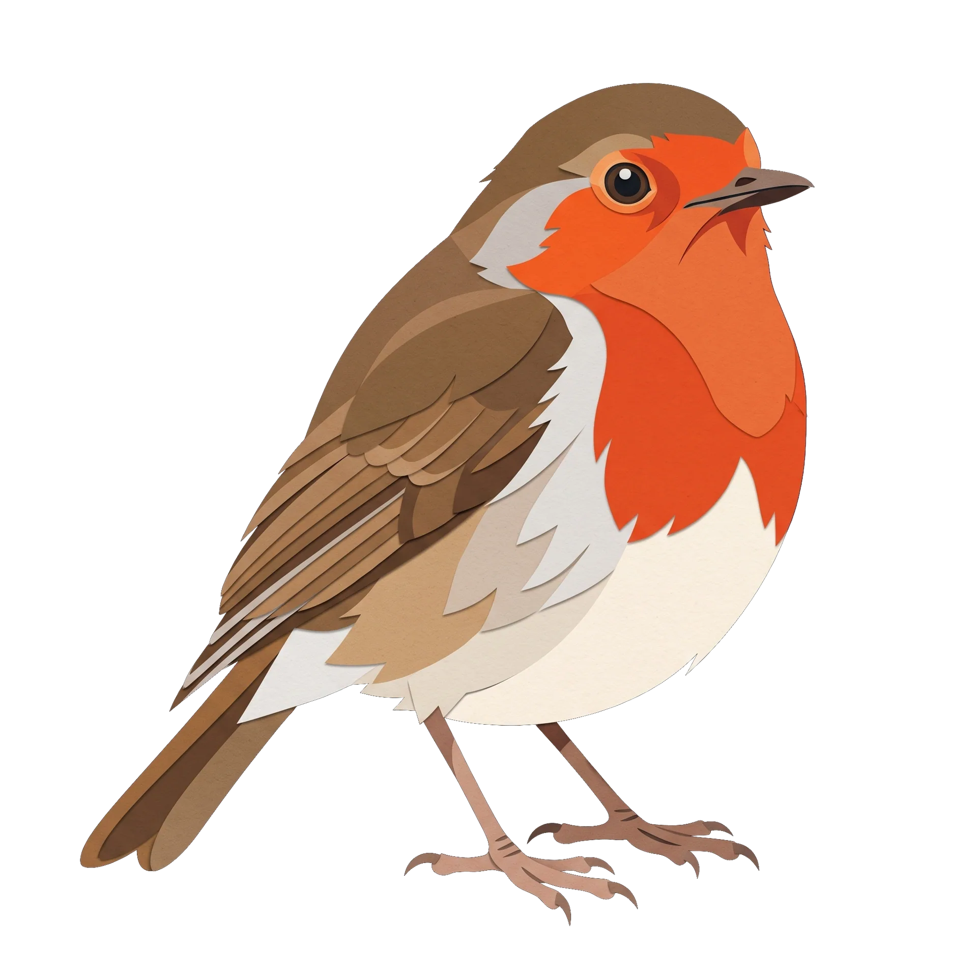 Stylized illustration of the European Robin