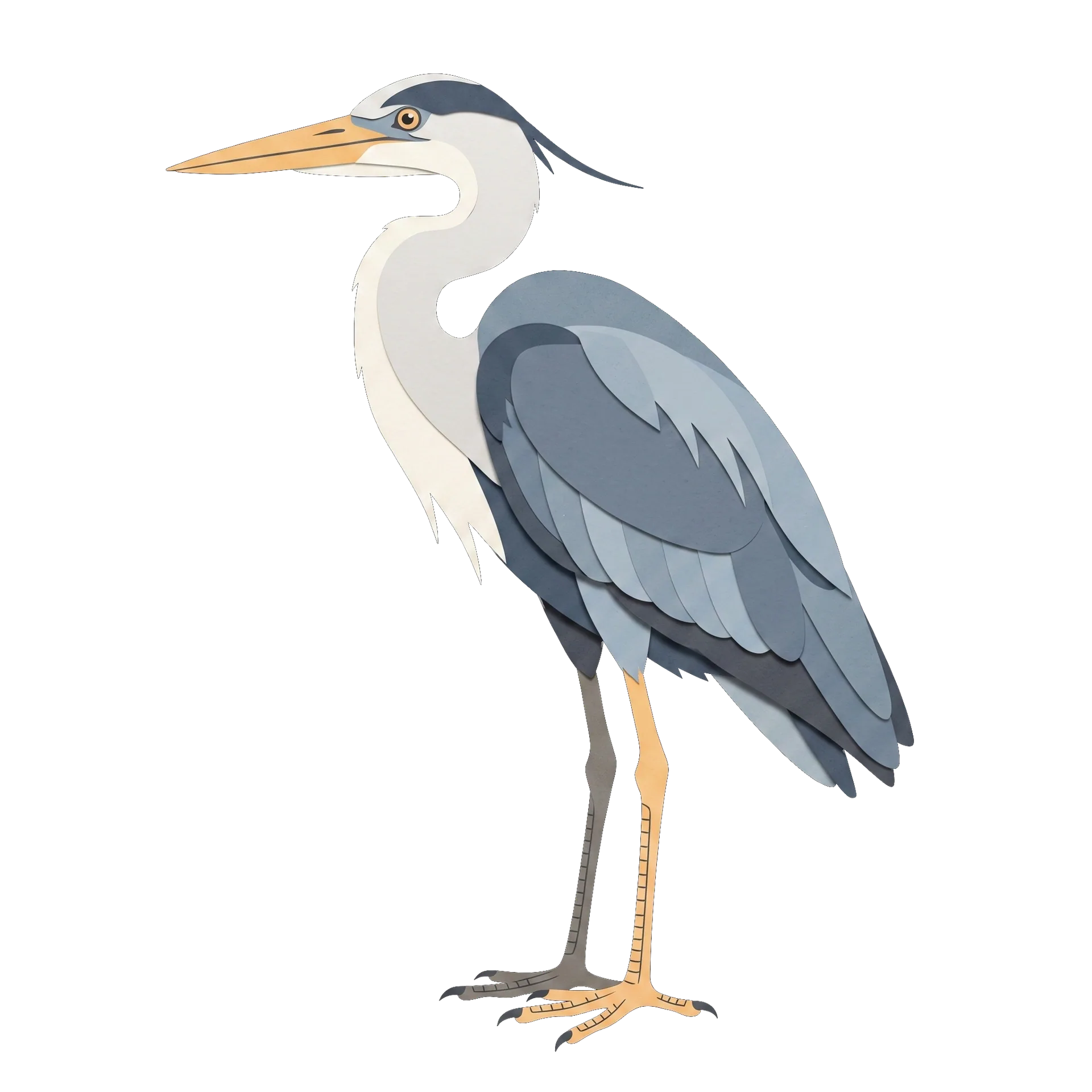 Stylized illustration of the Great Blue Heron
