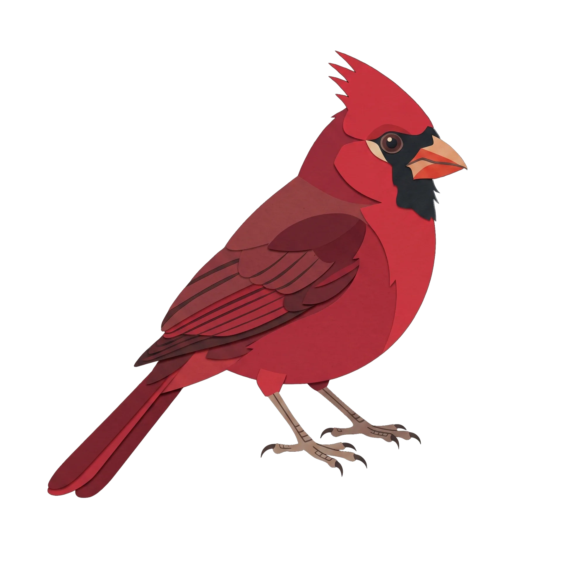 Stylized illustration of the Northern Cardinal