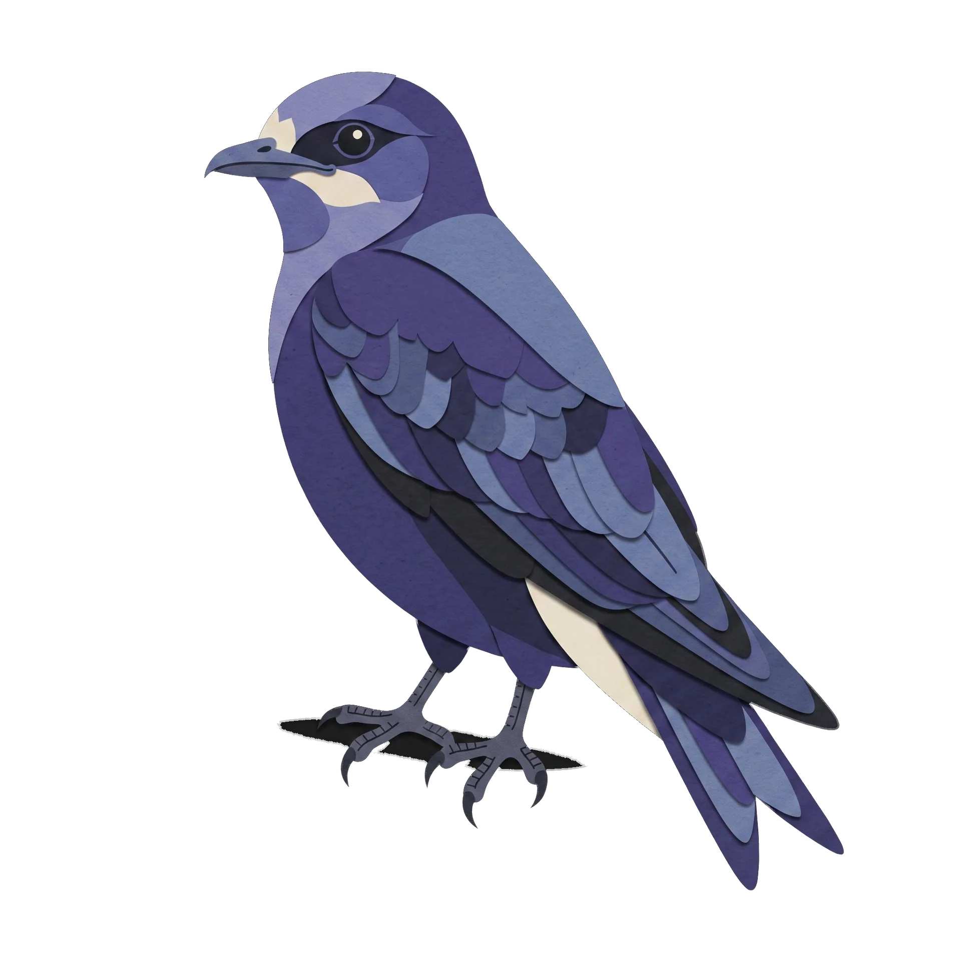 Stylized illustration of the Purple Martin