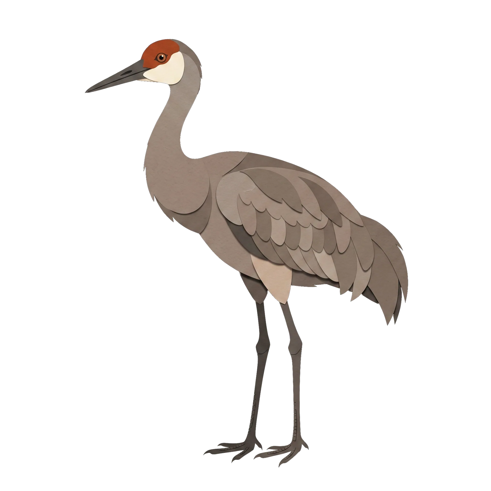 Stylized illustration of the Sandhill Crane