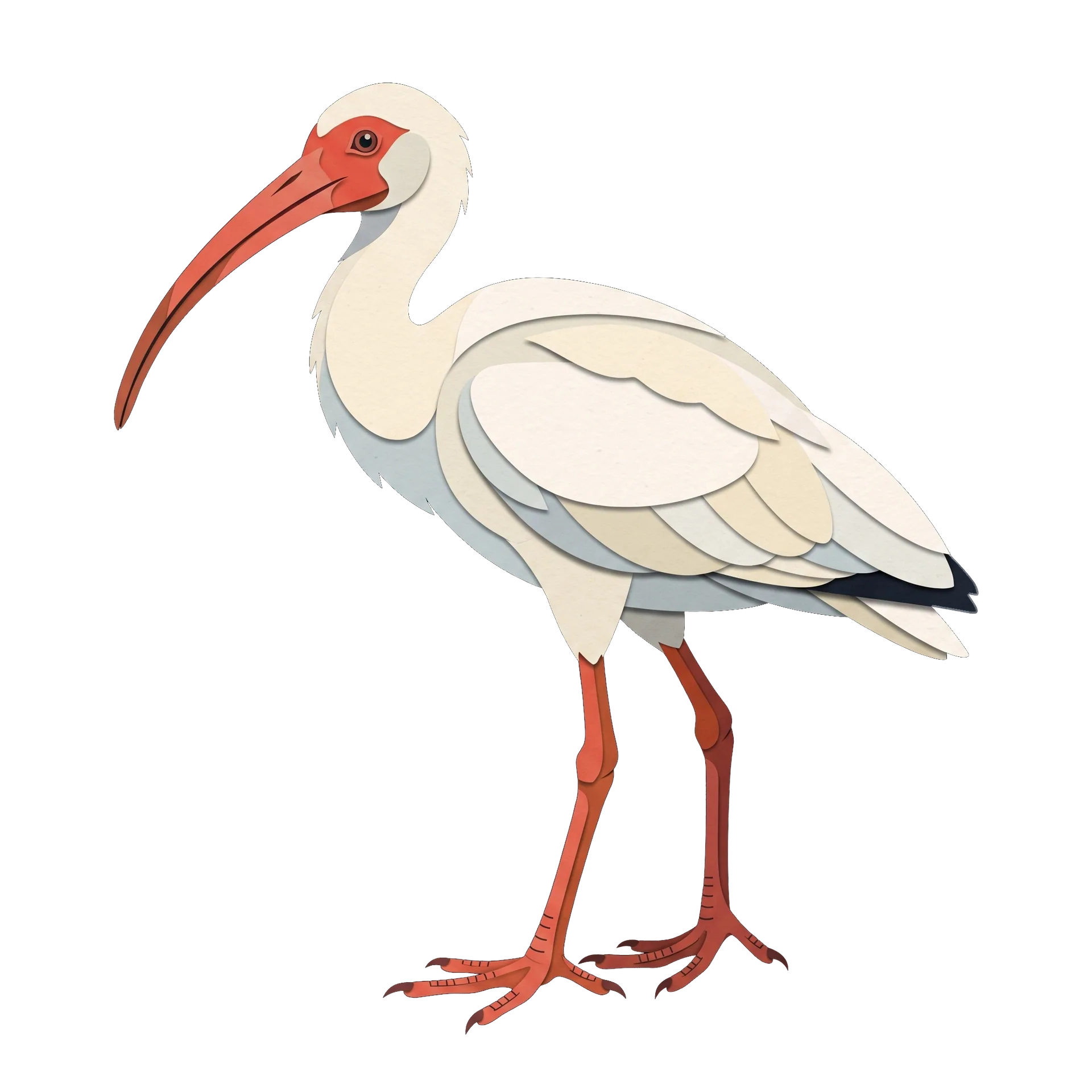 Stylized illustration of the White Ibis